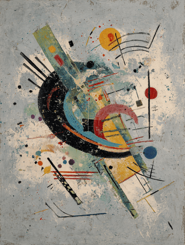 Abstract Geometric Composition Canvas Print, Modern Wall Art for Living ...