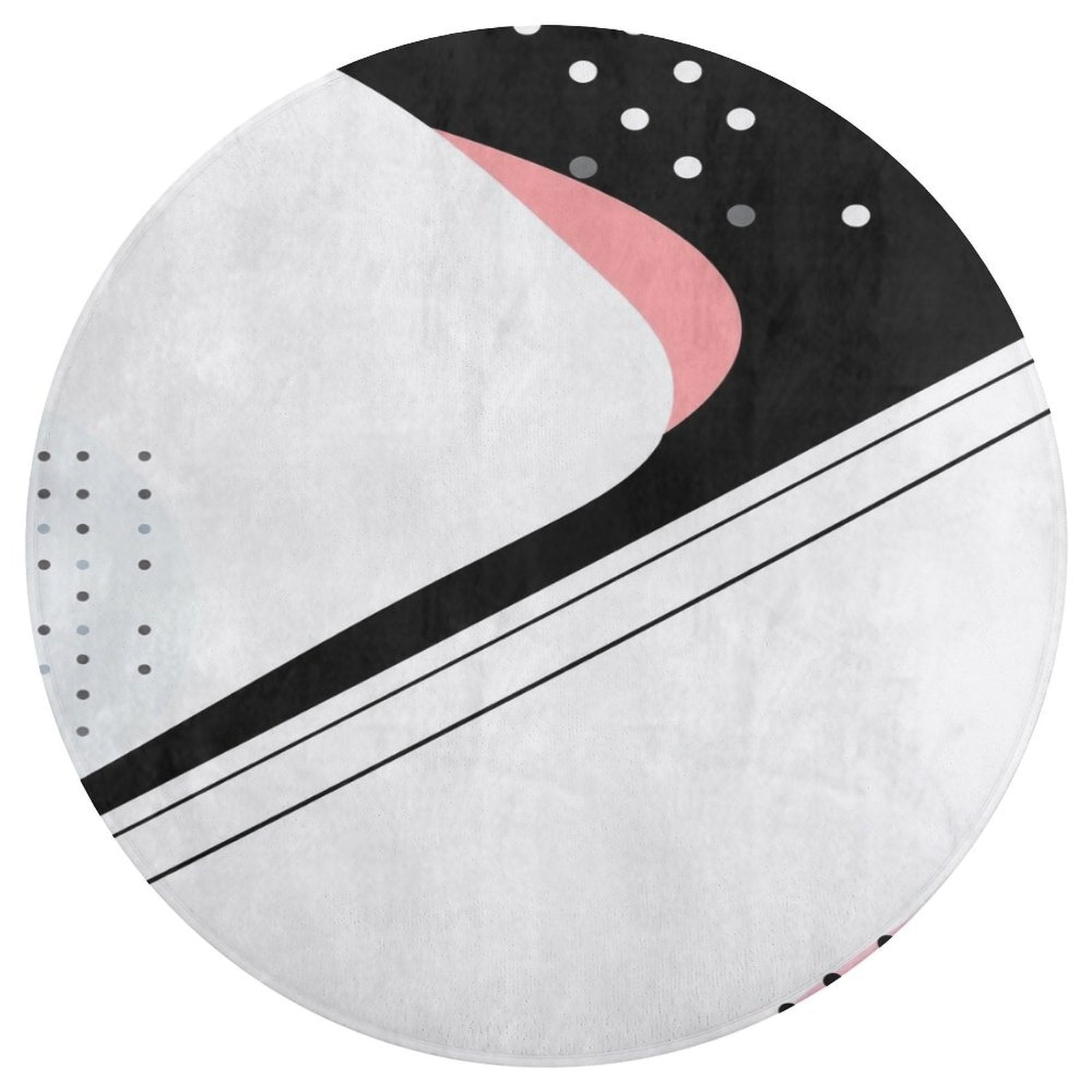 Abstract Geometric Design Rug Pattern Round Carpet Living Room Bedroom ...