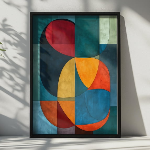 Abstract Geometric Design Vibrant Poster , Poster Print Only - Walmart.com
