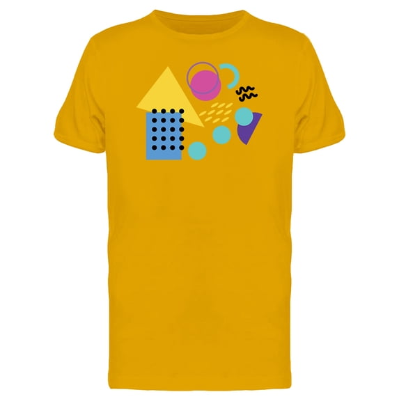 Abstract Geometric Figures Men's Gold T-shirt