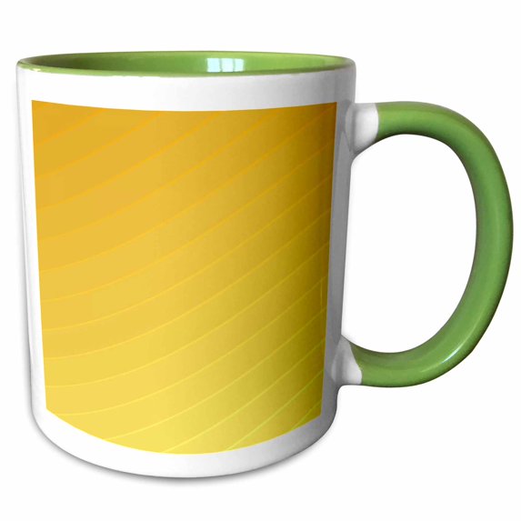 3drose, Abstract Geometric Gradient Simple Striped Pattern Background Design, 11oz Two-tone Green Mug