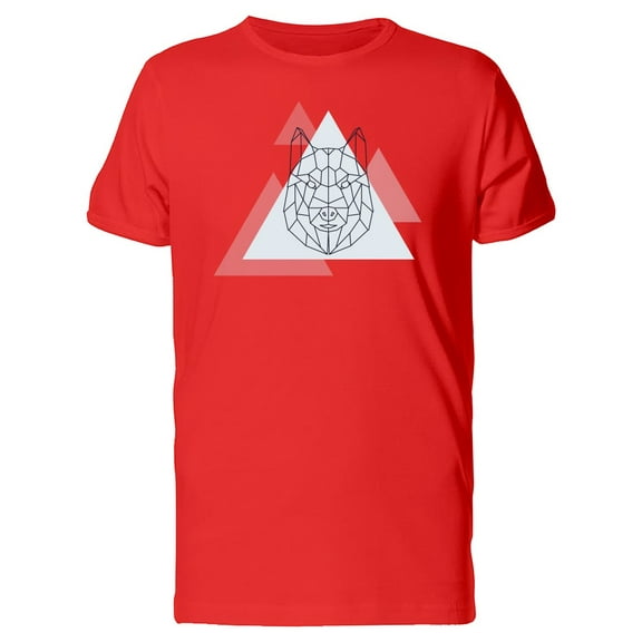 Abstract Geometric Husky Dog T-Shirt Men -Image by Shutterstock, Male Large