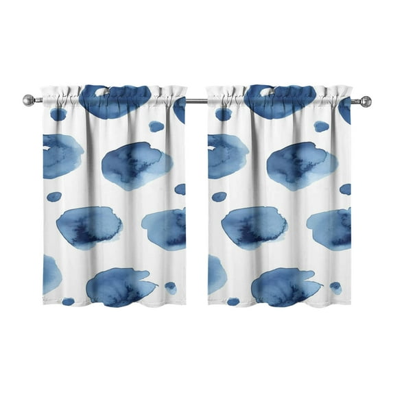 Abstract Geometric Kitchen Curtains - Vintage Abstract Geometric Tier Cafe Curtains for Bathroom Living RV Rod Pocket Window Drapes 36 Inch 2 Panels Set 28"x36" 2 Panels Window Treatment Tiers