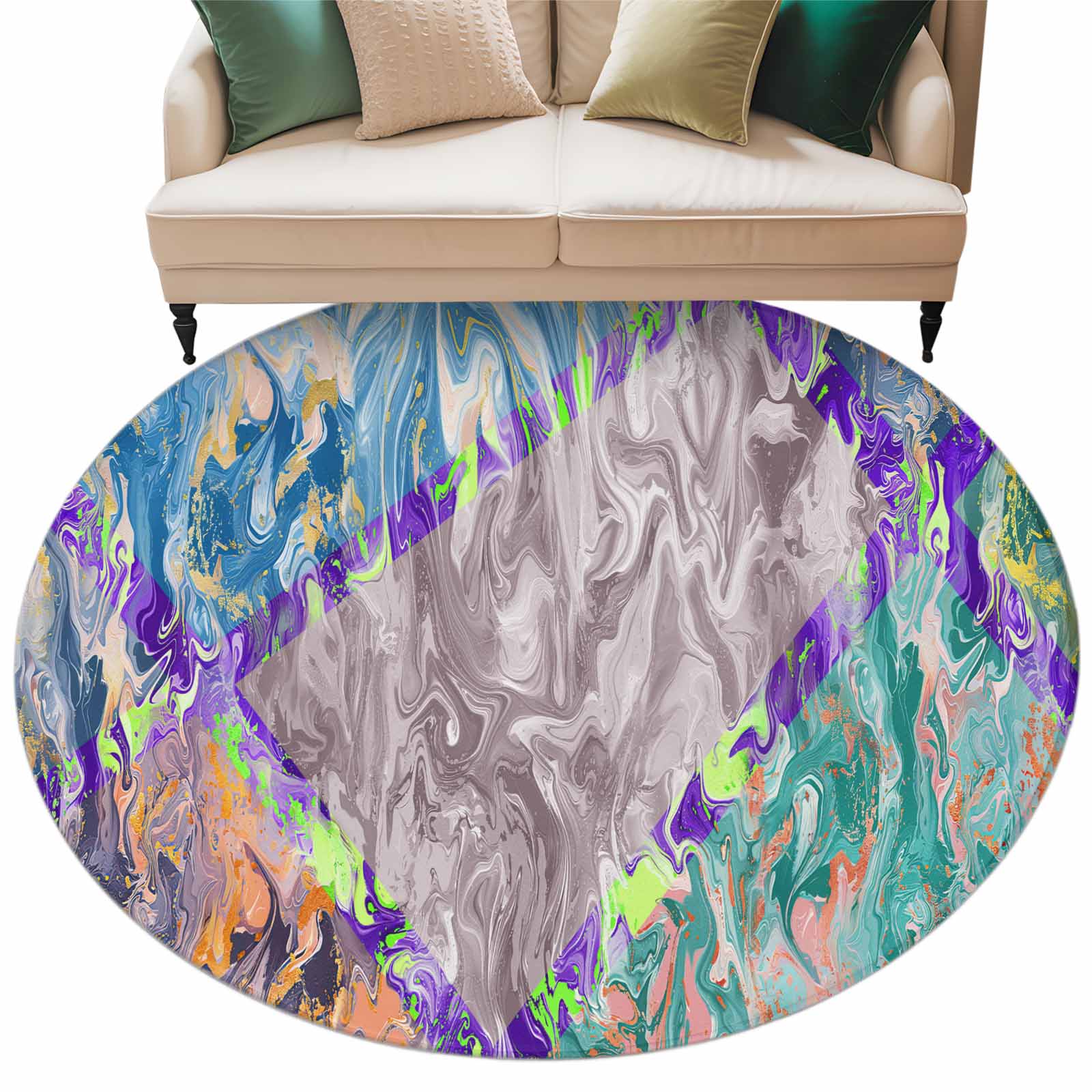 Aethics Rugs Abstract Geometric Large Area Rugs for Bedroom Living Room, Soft Non ...