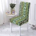 Abstract Geometric Pattern Cloud Chair Covers Dining Chairs Room