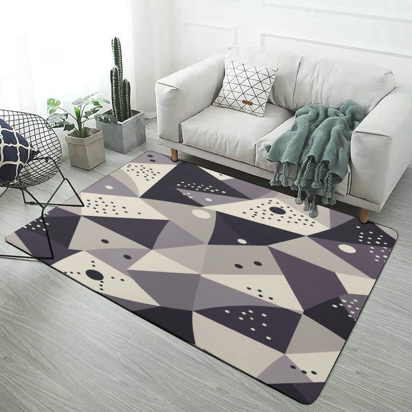 Abstract Geometric Pattern Light Luxury Home Carpets Living Room Ration ...