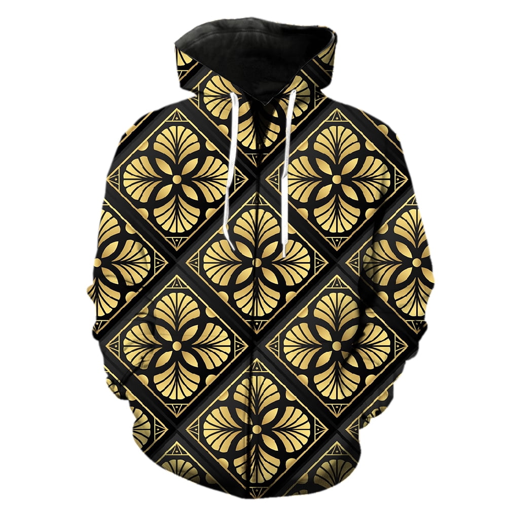 Abstract Geometric Patterns Men's Zipper Hoodies 3D Print Tops Harajuku ...