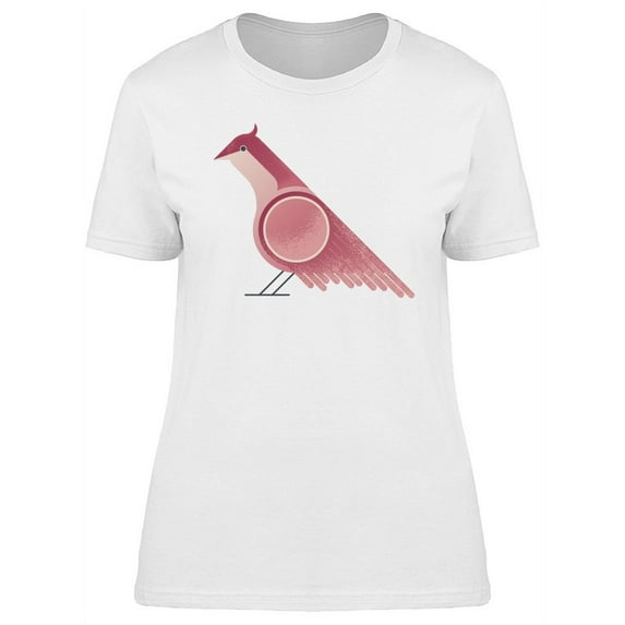 Abstract Geometric Pink Bird T-Shirt Women -Image by Shutterstock, Female Medium