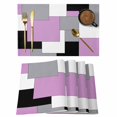 thumbnail image 1 of Abstract Geometric Placemats Set of 4 Mid Century Pink Nordic Place Mats Table Mats Kitchen Dining Home Outdoor Party Table Decoration, 1 of 9