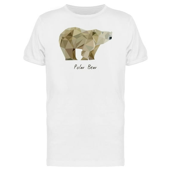 Abstract Geometric Polar Bear T-Shirt Men -Image by Shutterstock, Male Small