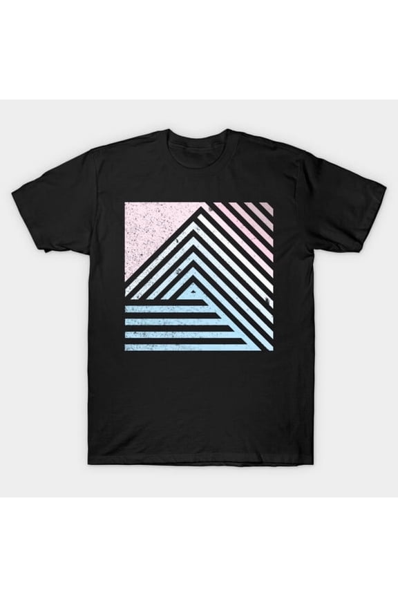 Abstract Geometric Retro Summit Mountain Aesthetic, H37930 Unisex T-Shirt, Up to 5XL Available