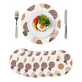 thumbnail image 1 of Abstract Geometric Round 15 Inch Placemats Set of 6, Farmhouse Vintage Polka Dot Red Brown HeatResistant Non Slip Place Mats for Dining Table, Wipeable Braided Kitchen Table Mats for Housewarming, 1 of 9