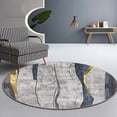 thumbnail image 1 of Abstract Geometric Round Carpet Simple Nordic for Living Room Carpets Non-slip Floor Mat Computer Chair Mat Bedroom Lounge Rug, 1 of 6