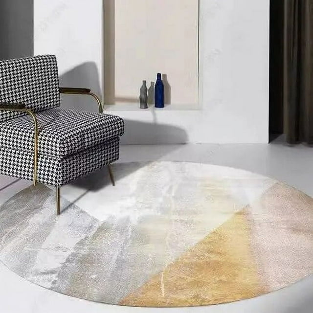 Abstract Geometric Round Carpet Simple Nordic for Living Room Carpets ...
