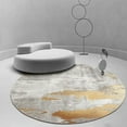 thumbnail image 1 of Abstract Geometric Round Carpet Simple Nordic for Living Room Carpets Non-slip Floor Mat Computer Chair Mat Bedroom Lounge Rug, 1 of 6