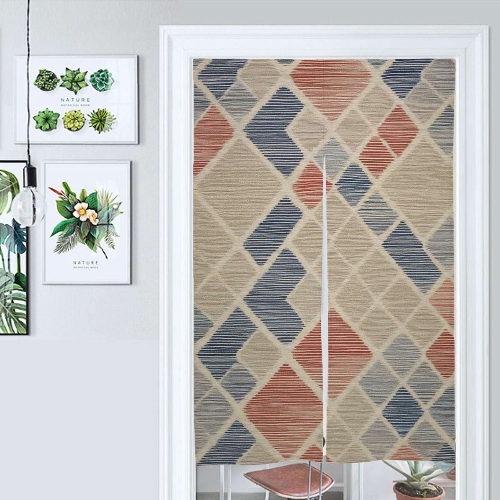 Curtain Rug Abstract Geometric Rug Design Door Curtain Nordic Living Room ...