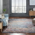 thumbnail image 1 of Abstract Geometric Shag Grey/Multi Area Rug 2'6" x 10' 10' Runner Handmade Runner, 1 of 5
