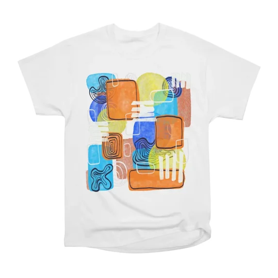 Abstract Geometric Shapes Colorful Shapes and Textures T-Shirt Tee Gift ...
