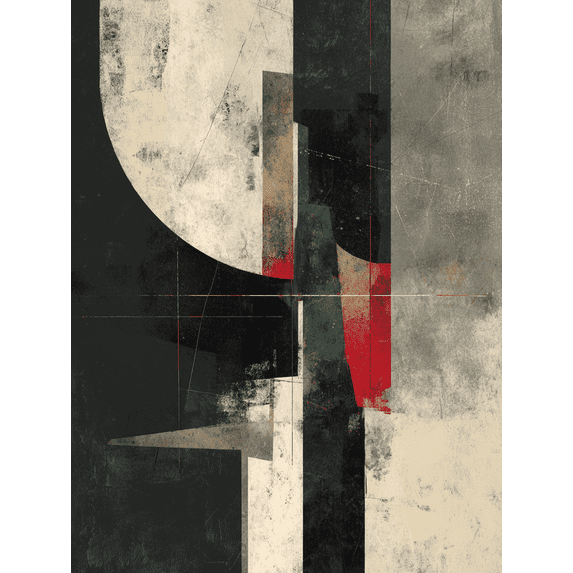 Abstract Geometric Shapes Textured Canvas Print Wall Art for Living Room Bedroom Office Kitchen