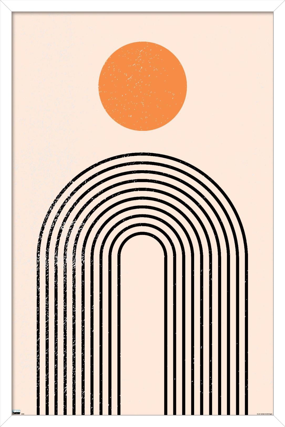 Abstract - Geometric Shapes in Balance Wall Poster, 14.725" x 22.375", Framed