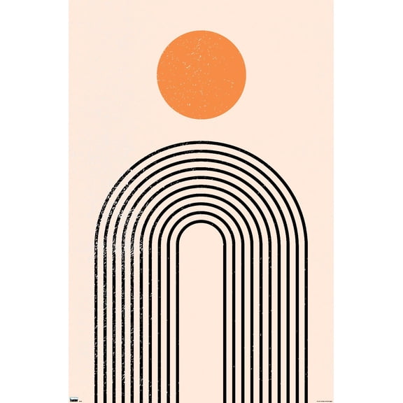 Abstract - Geometric Shapes in Balance Wall Poster, 14.725" x 22.375"