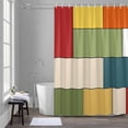 thumbnail image 1 of Abstract Geometric Shower Curtain for Bathroom Decor, Colorful Color Block Plaid Contemporary Waterproof Fabric Shower Curtain, 72"x78" Set with 12 Hooks, 1 of 9
