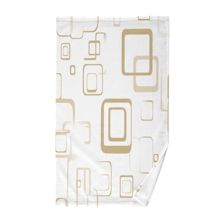 Abstract Geometric Square Soft 100% Cotton Towel, High Absorbency, Single Pack, 16" x 28"