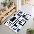 Abstract Geometric Squares Rectangle Rug 2'x3' Modern Blue Lines Art ...