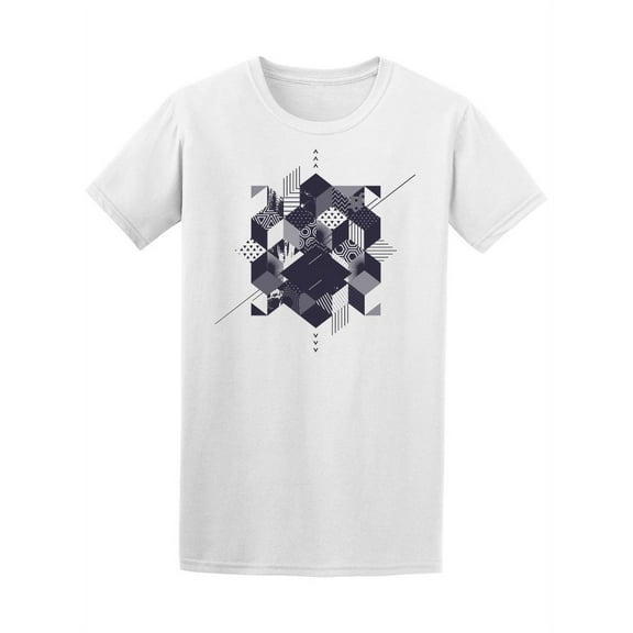 Abstract Geometric Squares T-Shirt Men -Image by Shutterstock, Male Medium