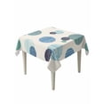 thumbnail image 1 of Abstract Geometric Suqare Tablecloth - 54 x 54 Inch, Farmhouse Vintage Polka Dot Teal Blue Waterproof & StainResistant Tablecloth, Washable Oil-proof Table Cover for Dining/Party/Wedding/Buffet, 1 of 9