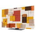 Abstract Geometric TV Cover for 55 Inch Screen, Stretch Fabric ...