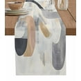 thumbnail image 1 of Abstract Geometric Table Runner 72 Inches, Simple Color Blocks Brown Beige Bed Runner Dresser Scarves Tabletop for Indoor Outdoor Parties/Ceremony/Banquet, 18" x 72", 1 of 8