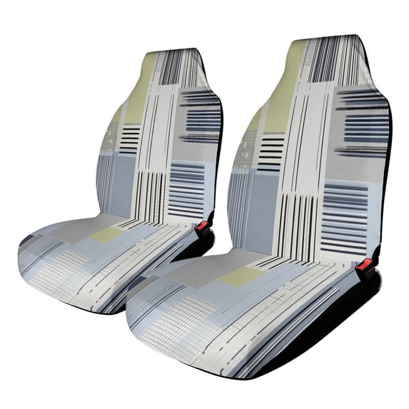 Abstract Geometric Textile Design Car Seat Covers Front Seats Universal Fit for Cars SUV Truck Auto Interior Accessories