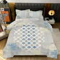 thumbnail image 1 of Abstract Geometric Textile Design Comforter Set Full Size Bedding Set For Travl Bedroom Decor Quilt With 2 Pillow Cases, 1 of 5