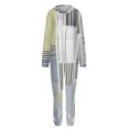 thumbnail image 1 of Abstract Geometric Textile Design Unisex Adult Onesie Pajamas with Pockets for Women Men Hooded Loungewear, 1 of 8