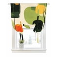 thumbnail image 1 of Abstract Geometric Tie Up Curtains for Window, Thermal Insulated Balloon Shade Adjustable Rod Pocket Curtains Valance Panels for Kitchen Bathroom Cafe 42 x 54 Green Vintage Art Aesthetic, 1 of 6