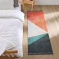 Abstract Geometric Triangle Pattern Bedroom Runner Rug 2'x 6' Non Slip