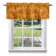thumbnail image 1 of Abstract Geometric Valance Curtain for Windows Orange Modern Artificial Shape Rod Pocket Curtain Valances Short Window Treatments Panels for Kitchen Bathroom Laundry Room Basement 56 x 16 Inch, 1 of 9