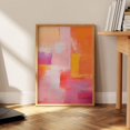 Abstract Geometric Wall Art Print, Orange And Maximalist Design, Modern ...