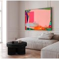 Abstract Geometric Wall Art Print, Pink Color Block, Modern Living Room ...