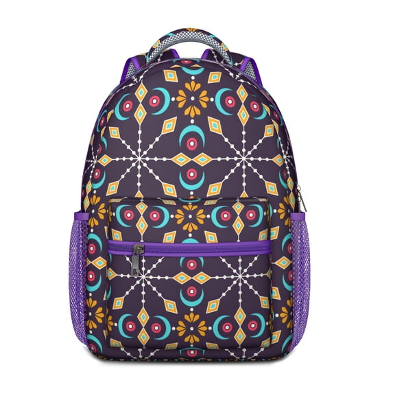 Abstract Geometric Waterproof School Backpack - Breathable & Spacious for College Students & Commuters