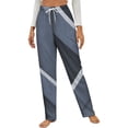 thumbnail image 1 of Abstract Geometric Wood Design Winter Female Pants Flannel High Waist Women Pants Lady Warm Straight Leg Plush Trousers, 1 of 7
