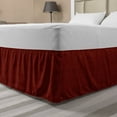 thumbnail image 1 of Abstract Geometry Bed Skirt, Intertwined Circles Modern Contemporary Style Rhythmic Illustration, Elastic Bedskirt Dust Ruffle Wrap Around for Bedding Decor, 4 Sizes, Maroon Redwood, by Ambesonne, 1 of 2