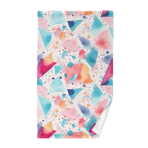 Abstract Geometry Cotton Face Towels Soft Hand Towel Absorbent Bathroom Towel for Kitchen Hotel Decoration