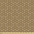 thumbnail image 1 of Ambesonne Abstract Geometry Fabric by the Yard Upholstery, Antique Shapes, 1 Yard, Caramel and White, 1 of 4