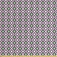 thumbnail image 1 of Abstract Geometry Fabric by the Yard, Retro Arrangement of Rhombus Leaves Squares Pattern, Decorative Upholstery Fabric for Chairs & Home Accents, White Eggplant by Ambesonne, 1 of 4