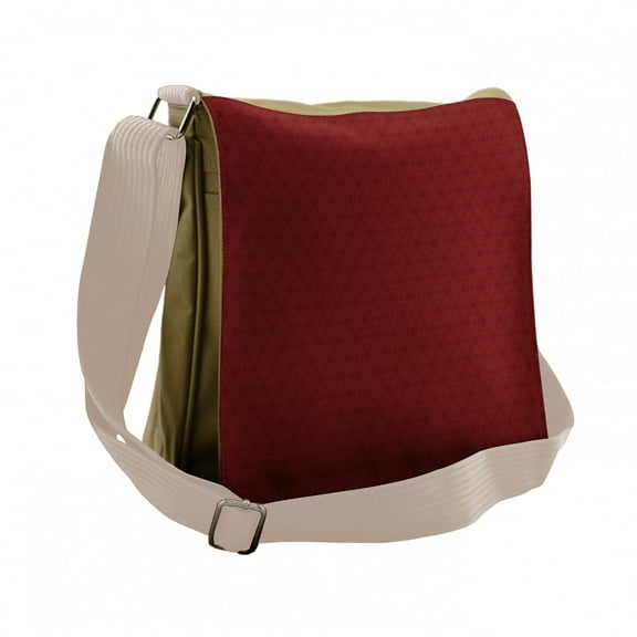 Abstract Geometry Messenger Bag, Intertwined Ovals, Unisex Cross-body, by Ambesonne