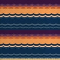 thumbnail image 1 of Abstract Geometry Sofa Upholstery Fabric by the Yard, Repetitive Colorful Waves Style Inspired Illustration, Decorative Fabric for DIY and Home Accents, Dark Purple Pale Orange by Ambesonne, 1 of 4