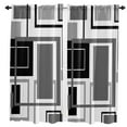 Abstract Geometry Square Art Black Grey Curtain Home Decoration Living