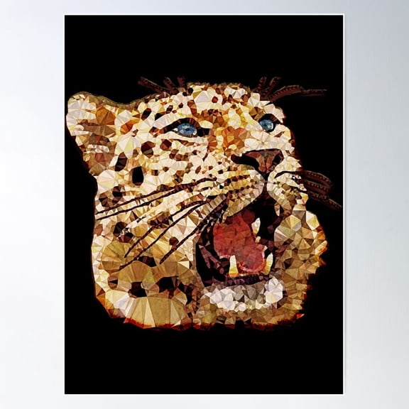 Abstract Gepard Poster Wall Art, Modern Wall Decor For Living Room Bedroom, 8x12 UNFRAMED